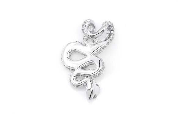 Natural Diamond Snake Pendant - 1.00 CTW