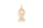 Natural VVS Awareness Ribbon Diamond Pendant - 0.25 CTW