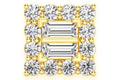 Baguette Square Pendant 10K Solid Gold - 0.50 CTW