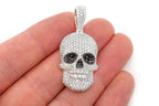 Baguette Diamond Skull Pendant - 6.00 CTW