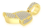 Baseball Cap Diamond Pendant 14K Solid Gold - 0.7 CTW