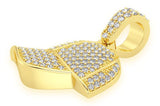 Iced out VVS Ballcap Gold Pendant