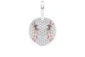 10K Gold Diamond Baseball Pendant - 1.00 CTW