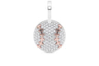10K Gold Diamond Baseball Pendant - 1.00 CTW