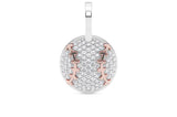 Iced Out Baseball 10K  Gold Pendant