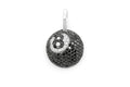 14K Solid Gold VVS Diamond 8 Ball Pendant - 0.81 CTW
