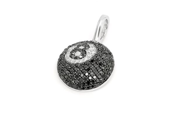 14K Solid Gold VVS Diamond 8 Ball Pendant - 0.81 CTW