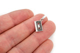 Custom Black Diamond Cassette Tape Moissanite Charm