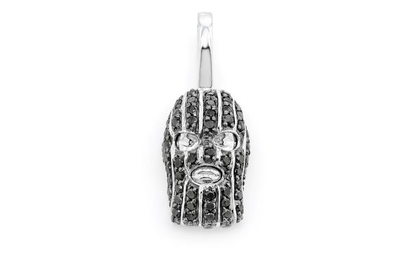 Custom Black Ski Mask Diamond Pendant - 0.25 CTW