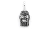 Iced out Black Ski Maks 925 Silver Charm