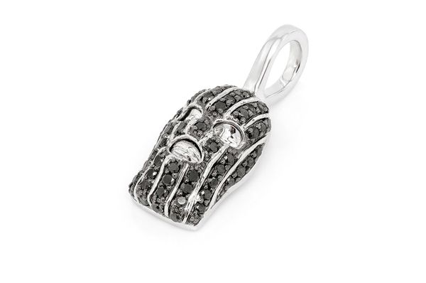 Custom Black Ski Mask Diamond Pendant - 0.25 CTW