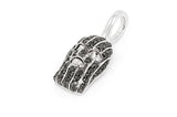 Iced out Black Ski Maks 925 Silver Charm