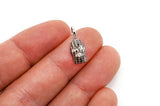 Iced out Black Ski Maks 925 Silver Charm