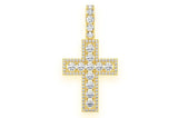 Iced Out Border Cross Diamond Pendant