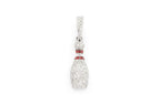14K Solid Gold Bowling Diamond Pendant - 0.50 CTW