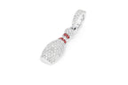 14K Solid Gold Bowling Diamond Pendant - 0.50 CTW