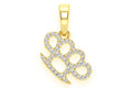 Iced out Knuckle Angled Pendant