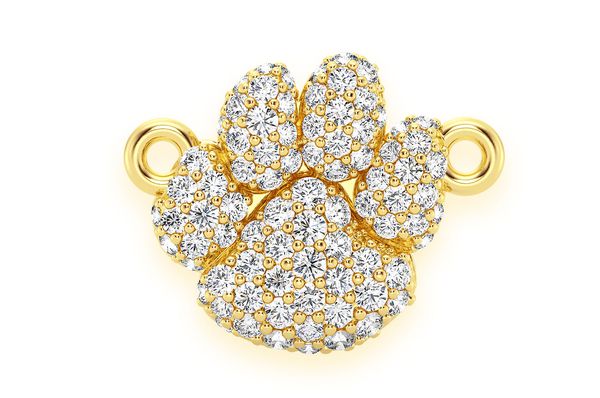 Bubbly Dog Paw Diamond VVS Pendant - 0.35 CTW