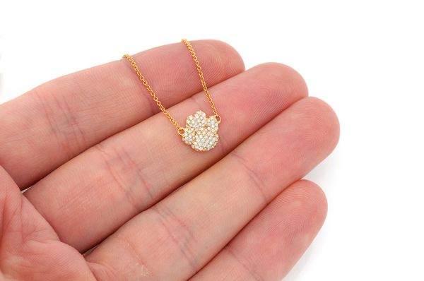 Bubbly Dog Paw Diamond VVS Pendant - 0.35 CTW