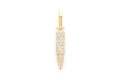 Natural VVS Diamond Bullet Pendant 10K Solid Gold - 0.66 CTW