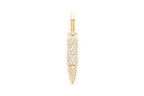 Natural VVS Diamond Bullet Pendant 10K Solid Gold - 0.66 CTW