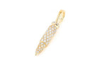 Natural VVS Diamond Bullet Pendant 10K Solid Gold - 0.66 CTW