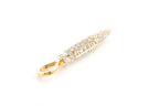 Natural VVS Diamond Bullet Pendant 10K Solid Gold - 0.66 CTW