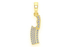 Butcher's Knife Diamond Pendant 14K Solid Gold - 0.35 CTW