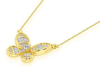 Baguette Diamond Butterfly Pendant in 10K Gold - 0.33 CTW