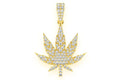 VVS Diamond Cannabis Leaf Pendant - 1.60 CTW