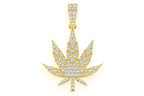 VVS Diamond Cannabis Leaf Pendant - 1.60 CTW