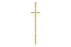 Cross Diamond Pendant Iced-Out Gold Cross Necklace - 1.25?CTW