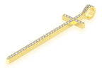 Cross Diamond Pendant Iced-Out Gold Cross Necklace - 1.25?CTW