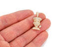 Chef Diamond Pendant 14K Solid Gold - 0.85 CTW