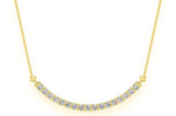 Custom Curved Bar 14K Gold Pendant