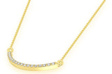 Custom Curved Bar 14K Gold Pendant