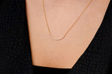 Custom Curved Bar 14K Gold Pendant