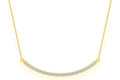 Curved Bar Diamond Pendant 10K Solid Gold - 0.56 CTW