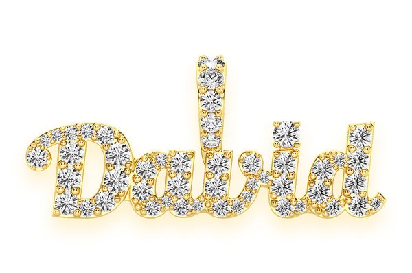 Custom Script Letter Diamond Pendant 14K Solid Gold - 0.50 CTW
