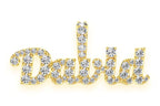 Custom Script Letter Diamond Pendant 14K Solid Gold - 0.50 CTW