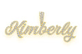 Custom Bold Script Diamond Letter Pendant - 1.3 CTW