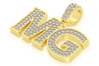 Custom Serif Letter Diamond Pendant 10K Solid Gold - 1.33 CTW