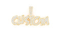 Custom Jagged Letter Diamond Pendant 14K Solid Gold - 2.00 CTW