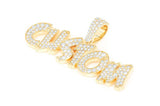 Custom 14K Jagged Letter Nameplate Pendant