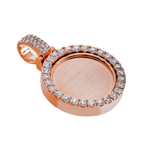 14K Gold Photo Diamond Pendant - 1.81 CTW