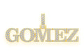 Custom Nameplate Diamond Pendant 14K Solid Gold - 1.5 CTW