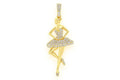 Dancing Ballerina Diamond Pendant 10K Solid Gold - 0.50 CTW