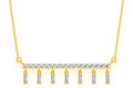 Dangling Baguette Diamond Pendant 10K Solid Gold - 0.45 CTW