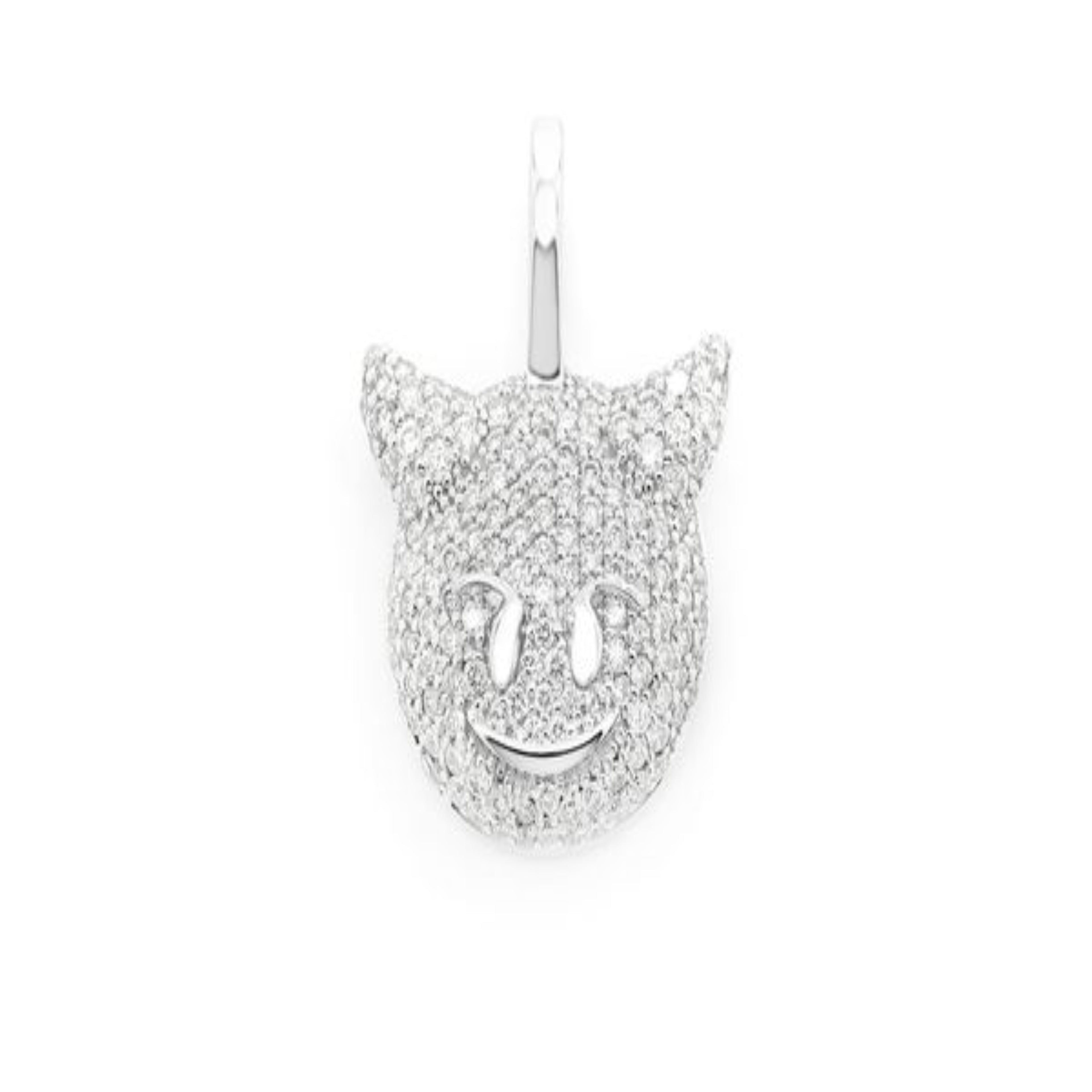 Devil Emoji Diamond Pendant 14K Solid Gold - 0.7 CTW