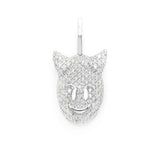 Icy Lab Grown Devil Emoji Pendant